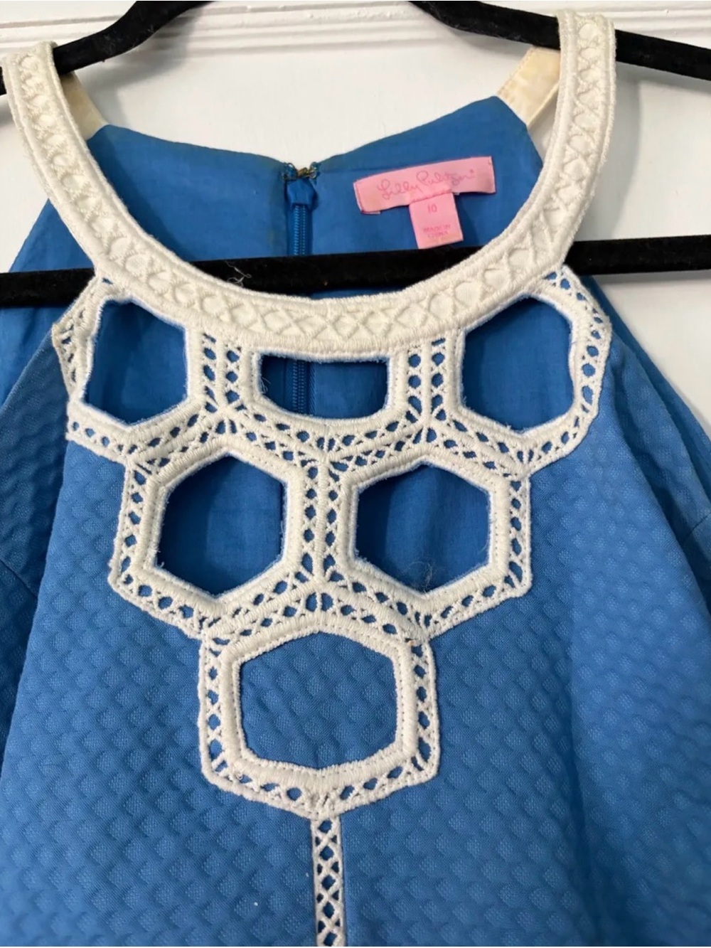 Lilly Pulitzer Blue Hexagon Dress